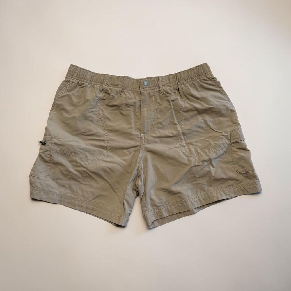 Columbia Shorts Womens Medium Khaki Nylon Cargo Outdoor Hiking Quick Dry AL4572